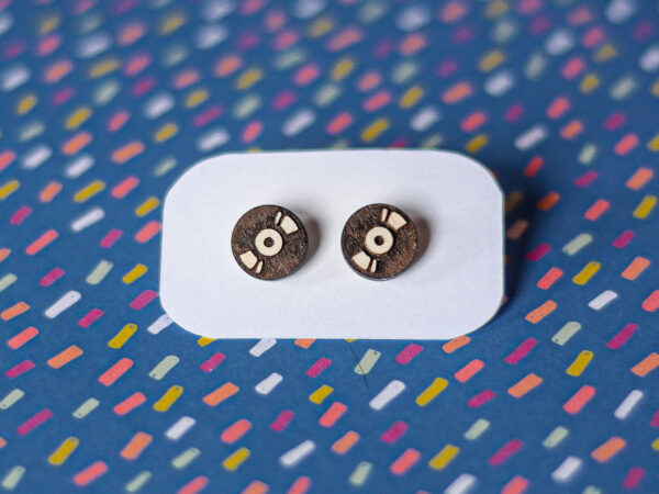 Vinyl Record Stud Earrings