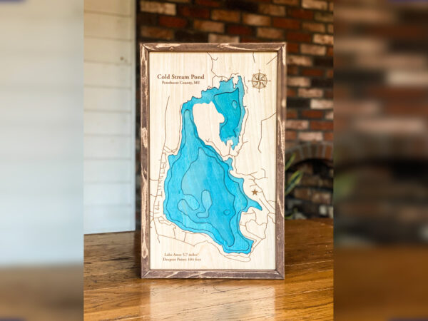 Cold Stream Pond 3D Wood Map