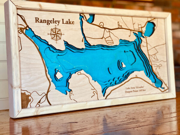 Rangeley Lake 3D Wood Map