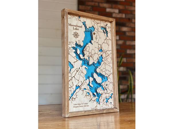 Moosehead Lake 3D Wood Map