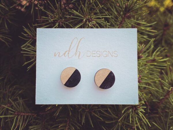 Geometric Circle Stud Earrings