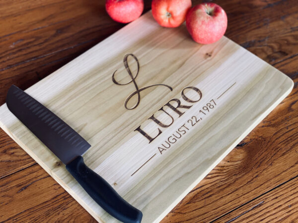 Monogramed Engraved Cutting Board